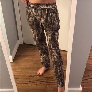 Zara sequin PRINT relaxed trouser pant